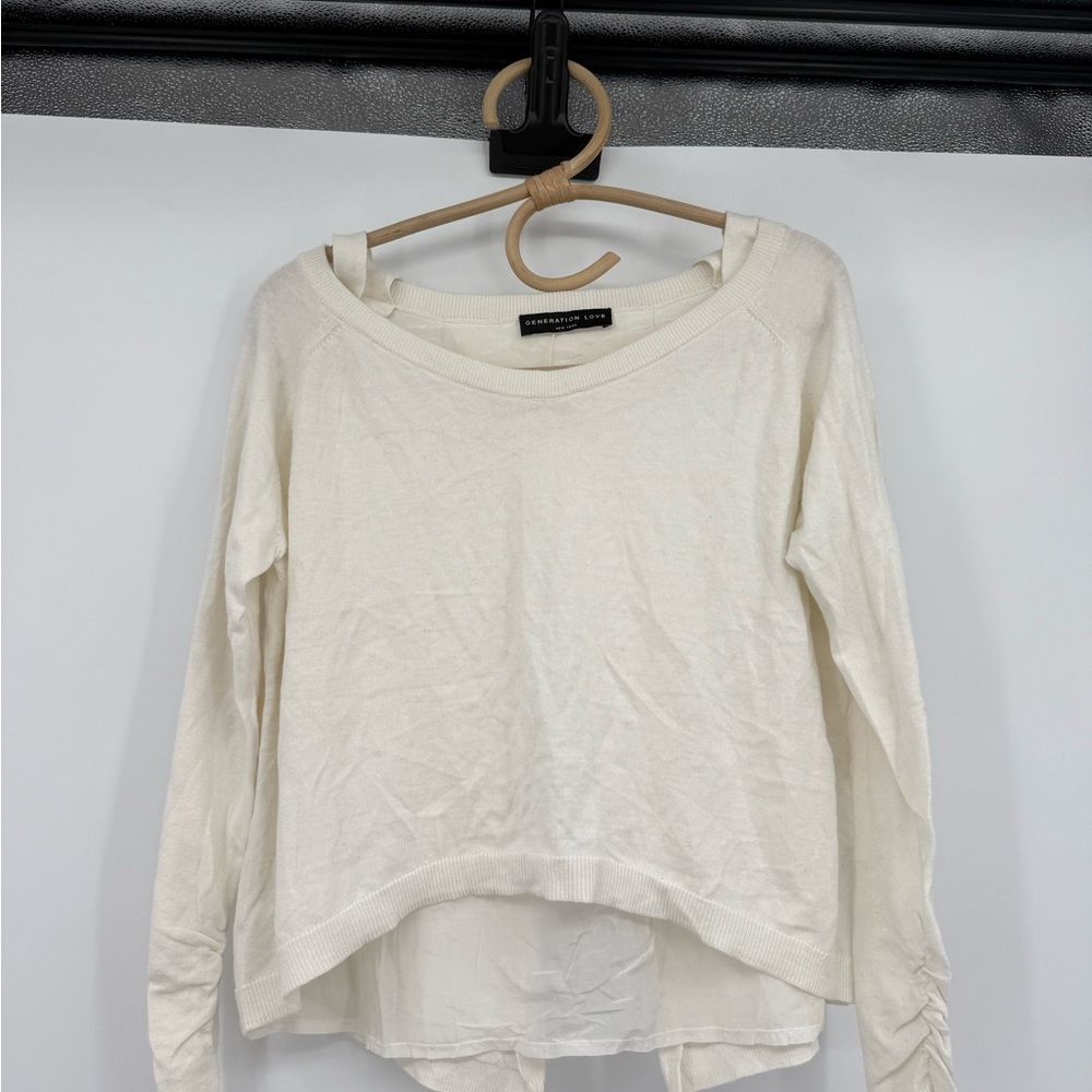 Generation Love Ivory Split Back Open Shoulder Ci… - image 3